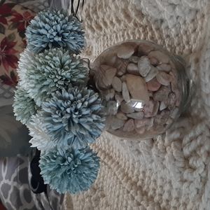 Decorative vase with fake flowers